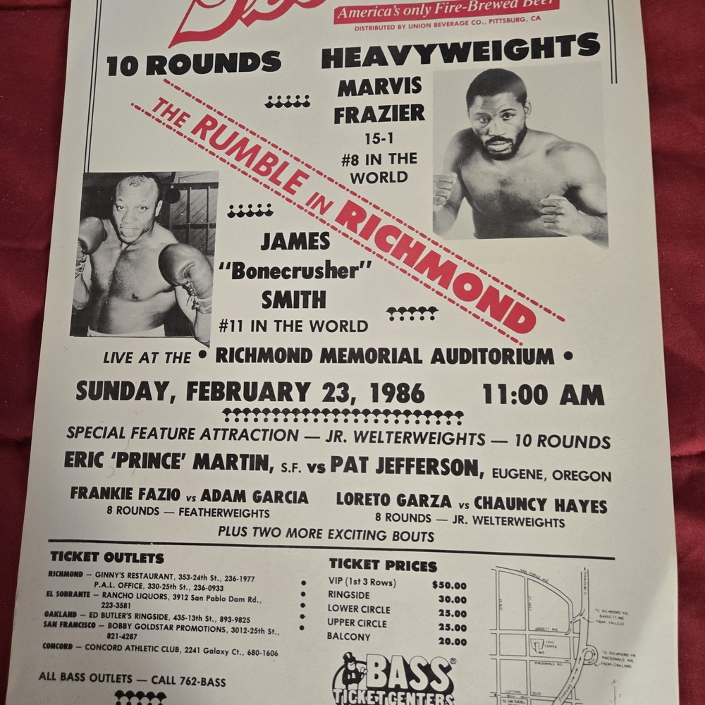 Vintage Boxing Event Poster